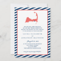 Dennisport Cape Cod Map and Stripes | Wedding