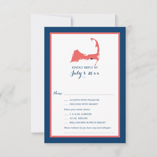 Dennisport Cape Cod | Wedding RSVP (Front)