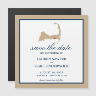 Dennisport Cape Cod Wedding Save the Date Magnetic Invitation