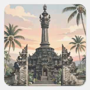 Denpasar Bali Stiker Square Sticker