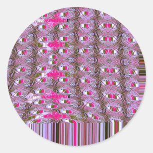Dense and Intricate Abstract Pattern Art Print Classic Round Sticker