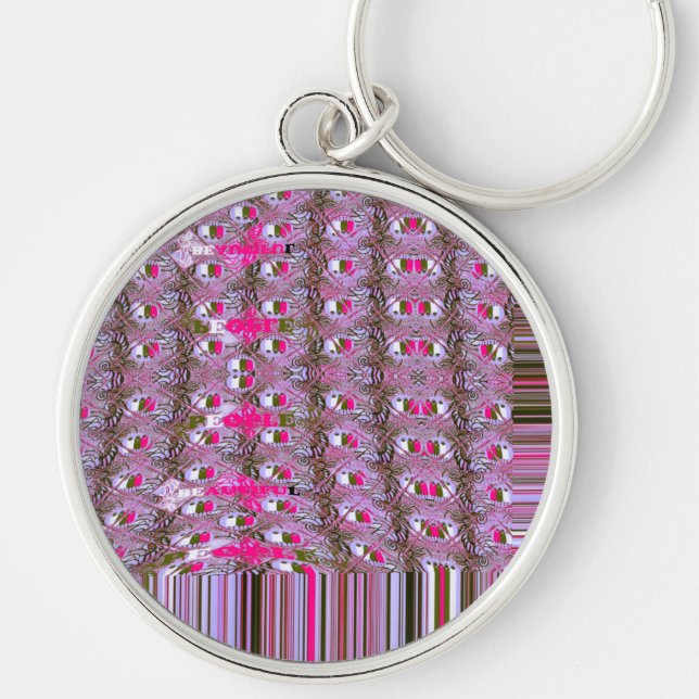 Dense and Intricate Abstract Pattern Art Print Key Ring (Front)