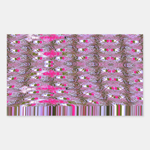 Dense and Intricate Abstract Pattern Art Print Rectangular Sticker