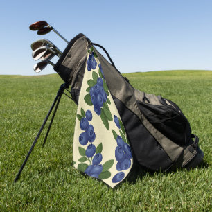 Dense Blueberry Seamless Pattern Golf Towel