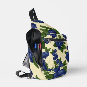 Dense Blueberry Seamless Pattern  Sling Bag
