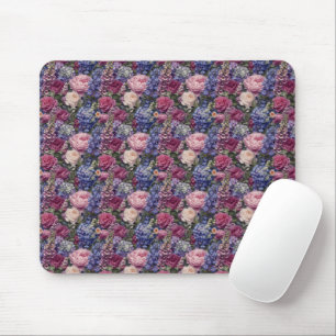 Dense English Garden Floral Arrangement Mouse Pad