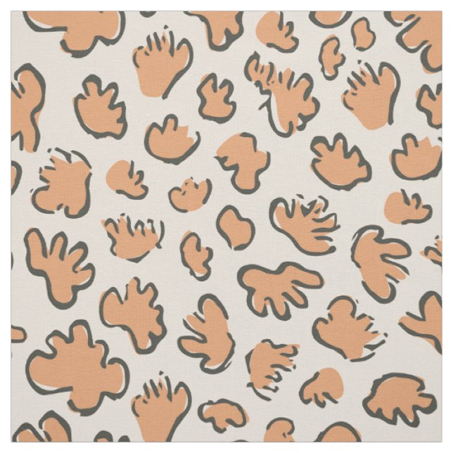 Dense Organic Terrazzo | Abstract Muted Apricot Fabric (Swatch)
