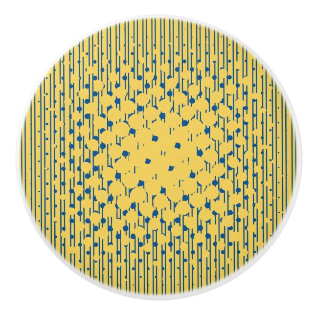 Density Design - Yellow & Blue - Drawer Knob (Front)