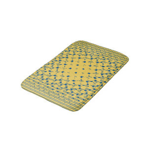 Density in Primrose Yellow & Lapis Blue Bath Mat