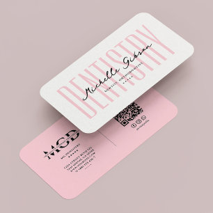Dental Aesthetic Pastel Pink Cosmetic Dentist  Business Card