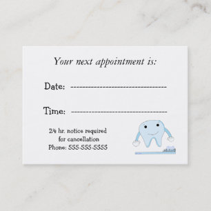 Dental Appointment Card