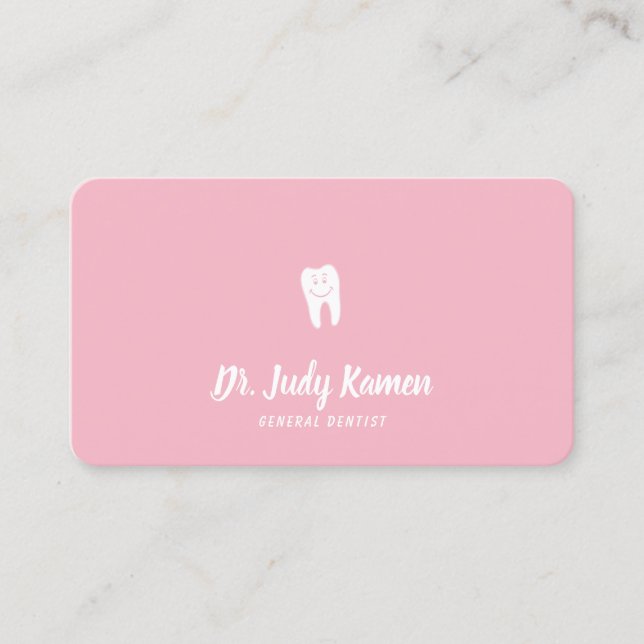 Dental Appointment Card | Dentist Pale Pink (Front)