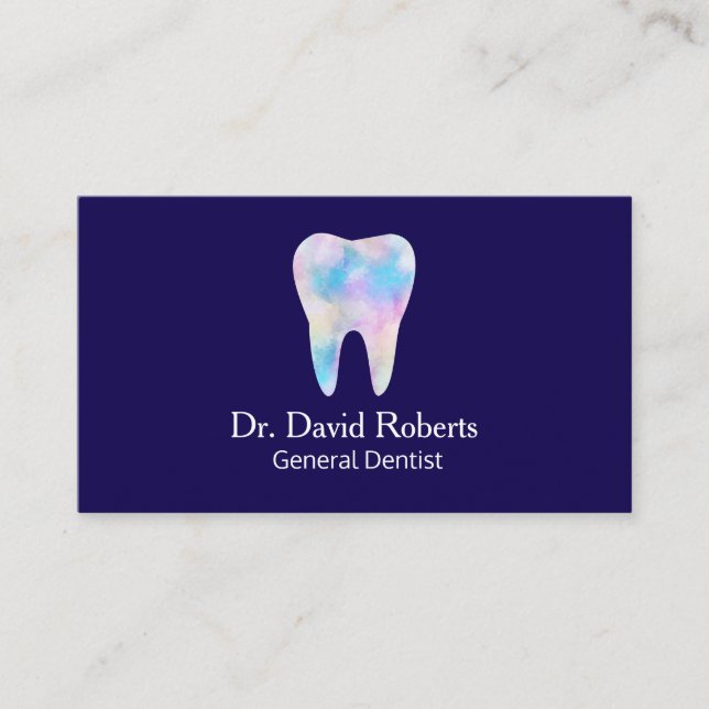 Dental Appointment Elegant Watercolor  Card (Front)