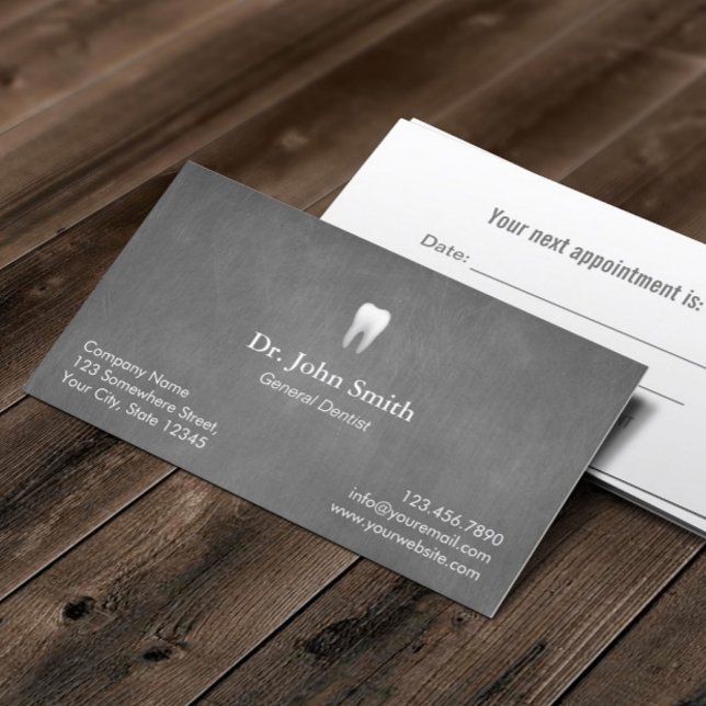Dental Appointment Metal Grey Texture Card (Creator Uploaded)