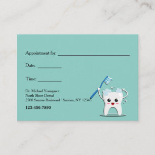 Dental Appointment Reminder Cards
