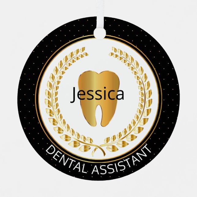 Dental 🦷 Assistant, Hygienist, Student - One Side Metal Tree Decoration (Front)