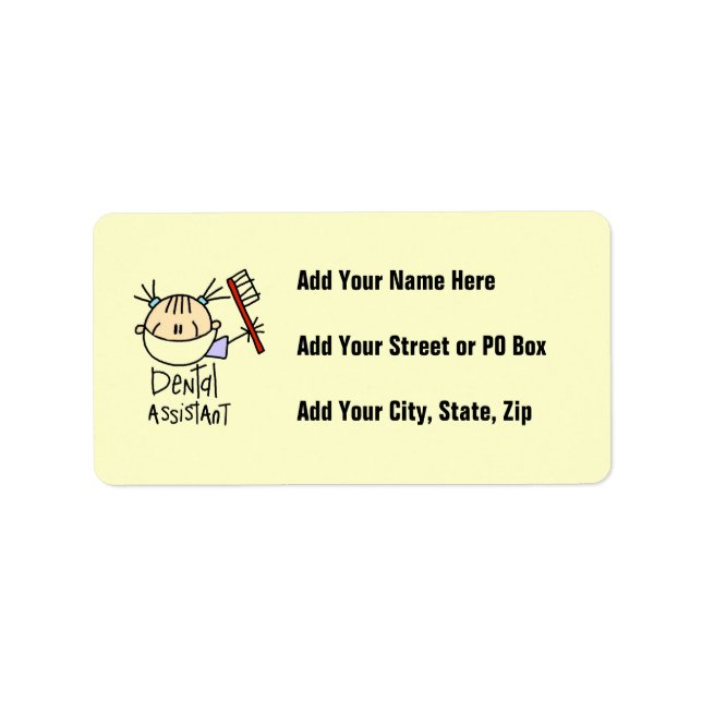 Dental Assistant Label (Front)
