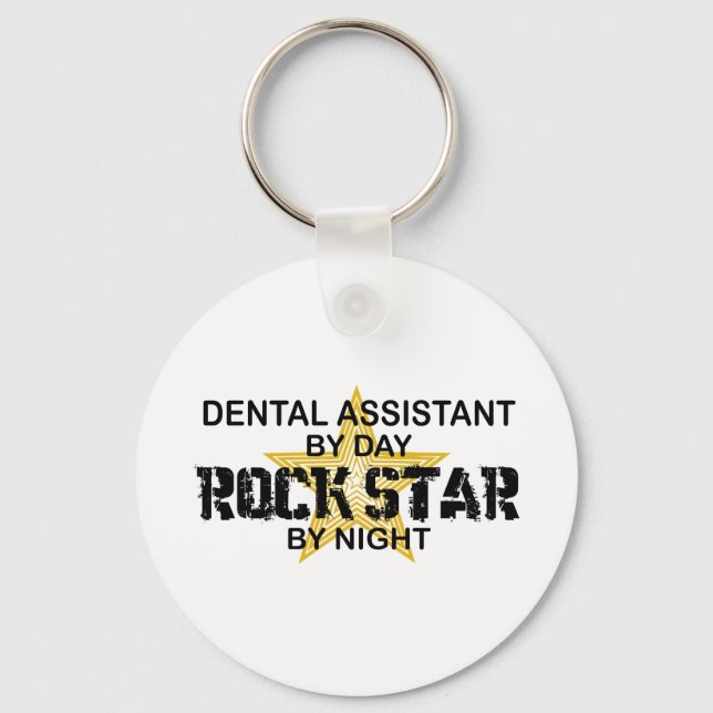 Dental Assistant Rock Star Key Ring (Front)