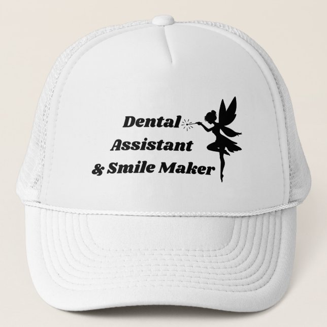 Dental Assistant Smile Maker Fairy Trucker Hat (Front)