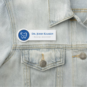 Dental Assistant Teeth Logo Name Tag