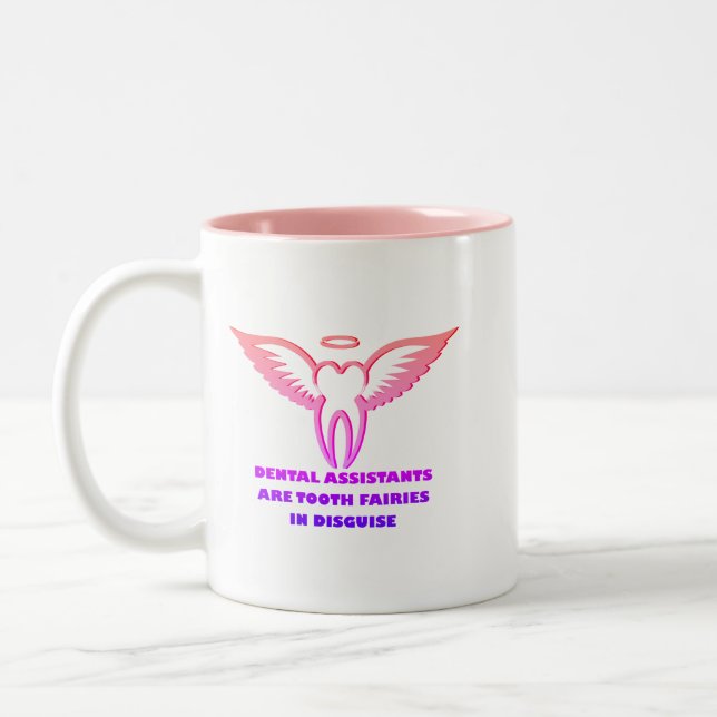 Dental Assistant Tooth Fairy Pink Mug (Left)