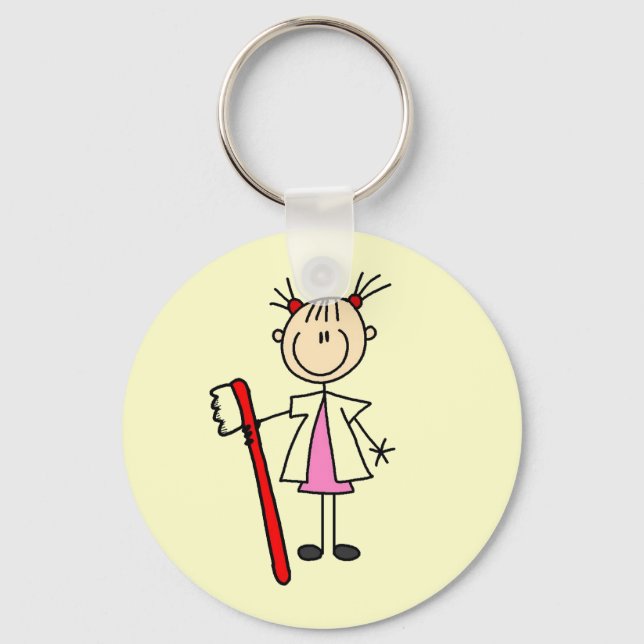 Dental Assistant With Toothbrush Key Ring (Front)