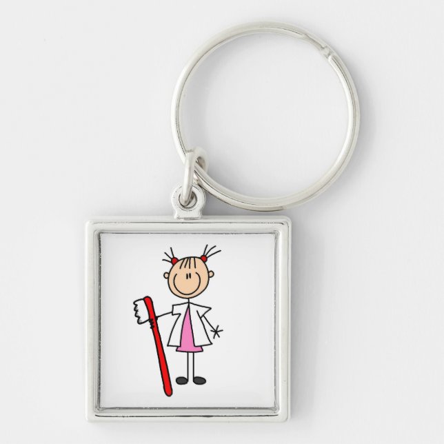 Dental Assistant With Toothbrush Key Ring (Front)