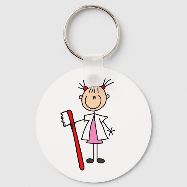 Dental Assistant With Toothbrush Key Ring (Front)