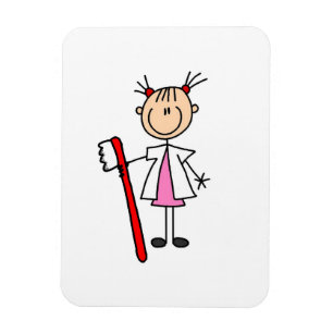 Dental Assistant With Toothbrush Magnet