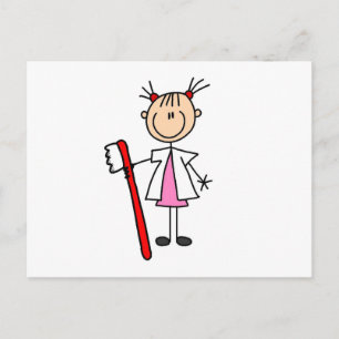Dental Assistant With Toothbrush Postcard