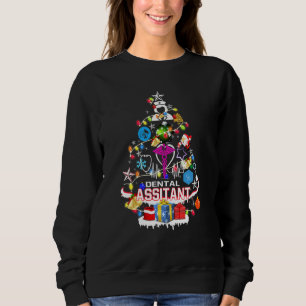 Dental Assistant Xmas Tree Christmas Tree Sweatshirt