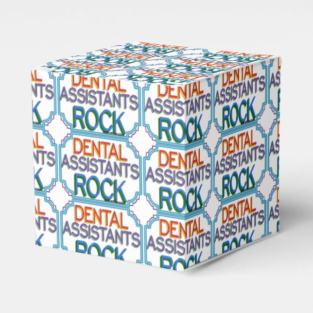 Dental Assistants Rock Favour Box (Front Side)