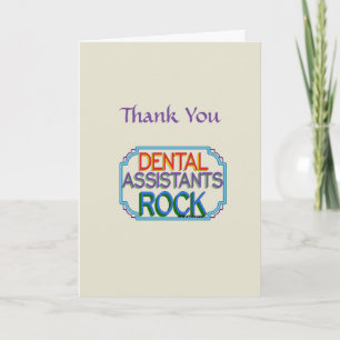 Dental Assistants Rock Thank You Card