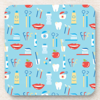 Dental Blue Pattern Coaster