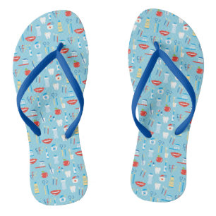 Dental Blue Pattern Jandals