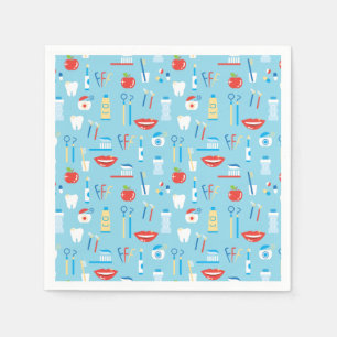 Dental Blue Pattern Napkin