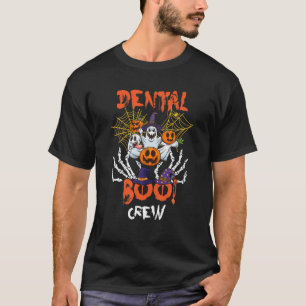Dental Boo Crew Cute Boo Witch Hat Pumpkin Dentist T-Shirt
