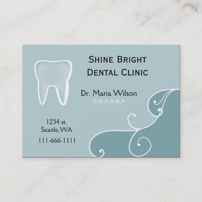 Dental businesscards with appointment card (Front)