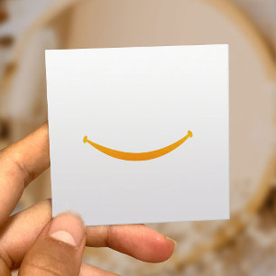 Dental Care Big Smile Minimalist Dentist Square Business Card