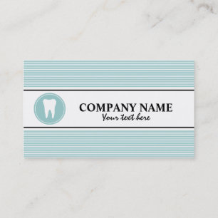 Dental care business card template with tooth logo