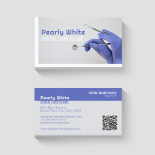 Dental Care Clinic White Business Card
