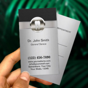 Dental Care Dentist Metallic Appointment Card