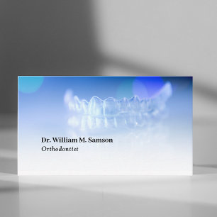 Dental Care Orthodontist modern invisible aligner Business Card