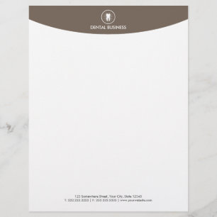 Dental Care Simple Tooth Icon Modern Dentist Customised Letterhead