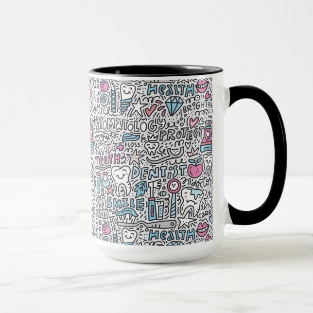 Dental Cartoon Pattern Mug (Right)