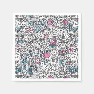 Dental Cartoon Pattern Napkin