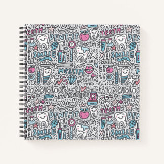 Dental Cartoon Pattern Notebook