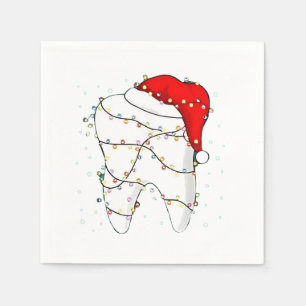 Dental Christmas Dunny Dentist Holiday Napkin