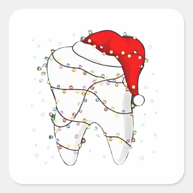 Dental Christmas Dunny Dentist Holiday  Square Sticker (Front)