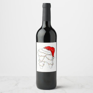 Dental Christmas Dunny Dentist Holiday  Wine Label